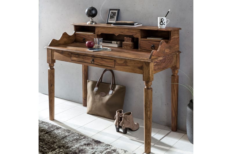 Aggrey Skrivebord 115 cm - Brun - Møbler - Bord - Kontorbord - Skrivebord