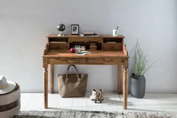 Aggrey Skrivebord 115 cm - Brun - Møbler - Bord - Kontorbord - Skrivebord
