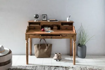 Aggrey Skrivebord 115 cm - Brun - Møbler - Bord - Kontorbord - Skrivebord
