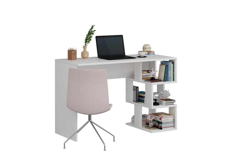 Alfered Skrivebord 110 cm - Hvit - Møbler - Bord - Kontorbord - Skrivebord