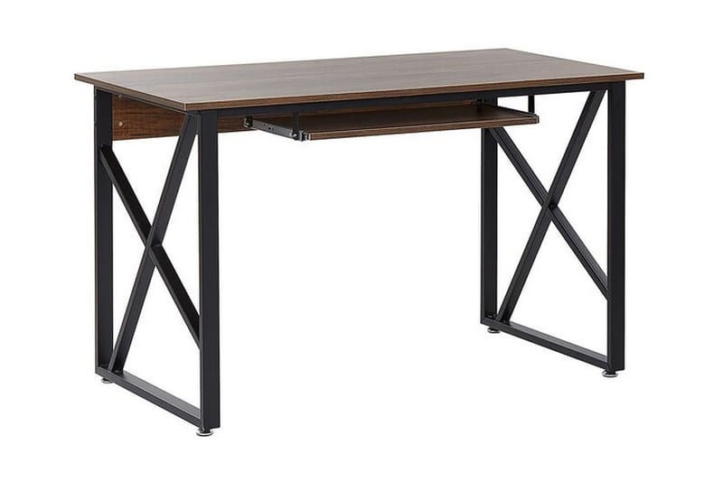 Alvaston Skrivebord 120 cm - Mørket Tre/Svart - Skrivebord