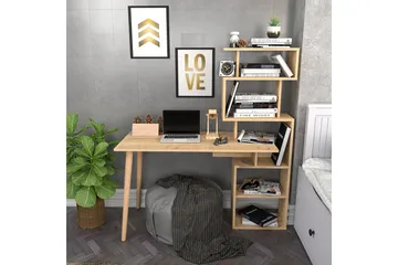 Andifli Skrivebord 55x146,4x133 cm med oppbevaring - Eik - Møbler - Bord - Kontorbord - Skrivebord