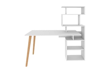 Andifli Skrivebord 55x146,4x133 cm med oppbevaring - Hvit - Møbler - Bord - Kontorbord - Skrivebord