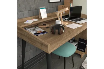 Andifli Skrivebord 59x88,3x121,8 cm med oppbevaring - Brun - Møbler - Bord - Kontorbord - Skrivebord