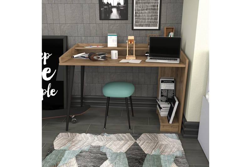 Andifli Skrivebord 59x88,3x121,8 cm med oppbevaring - Brun - Møbler - Bord - Kontorbord - Skrivebord