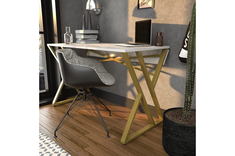 Andifli Skrivebord 60x75x120 cm - Hvit - Møbler - Bord - Kontorbord - Skrivebord