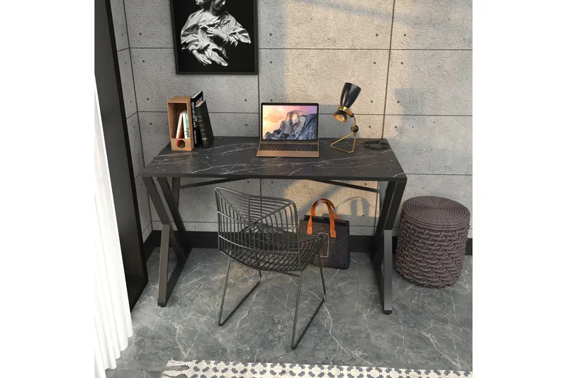 Andifli Skrivebord 60x75x120 cm - Svart - Møbler - Bord - Kontorbord - Skrivebord