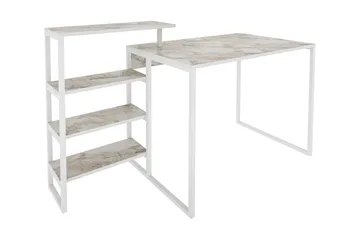 Andifli Skrivebord 60x76,8x133 cm med oppbevaring - Hvit - Møbler - Bord - Kontorbord - Skrivebord