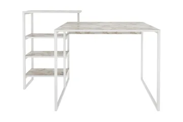 Andifli Skrivebord 60x76,8x133 cm med oppbevaring - Hvit - Møbler - Bord - Kontorbord - Skrivebord