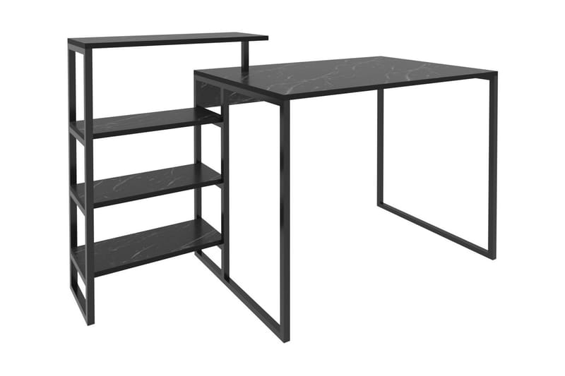 Andifli Skrivebord 60x76,8x133 cm med oppbevaring - Svart - Skrivebord