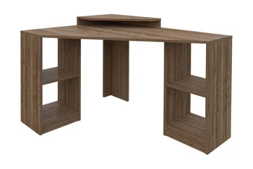 Andifli Skrivebord 90x76,8x120 cm med oppbevaring - Brun - Møbler - Bord - Kontorbord - Skrivebord - Hjørneskrivebord