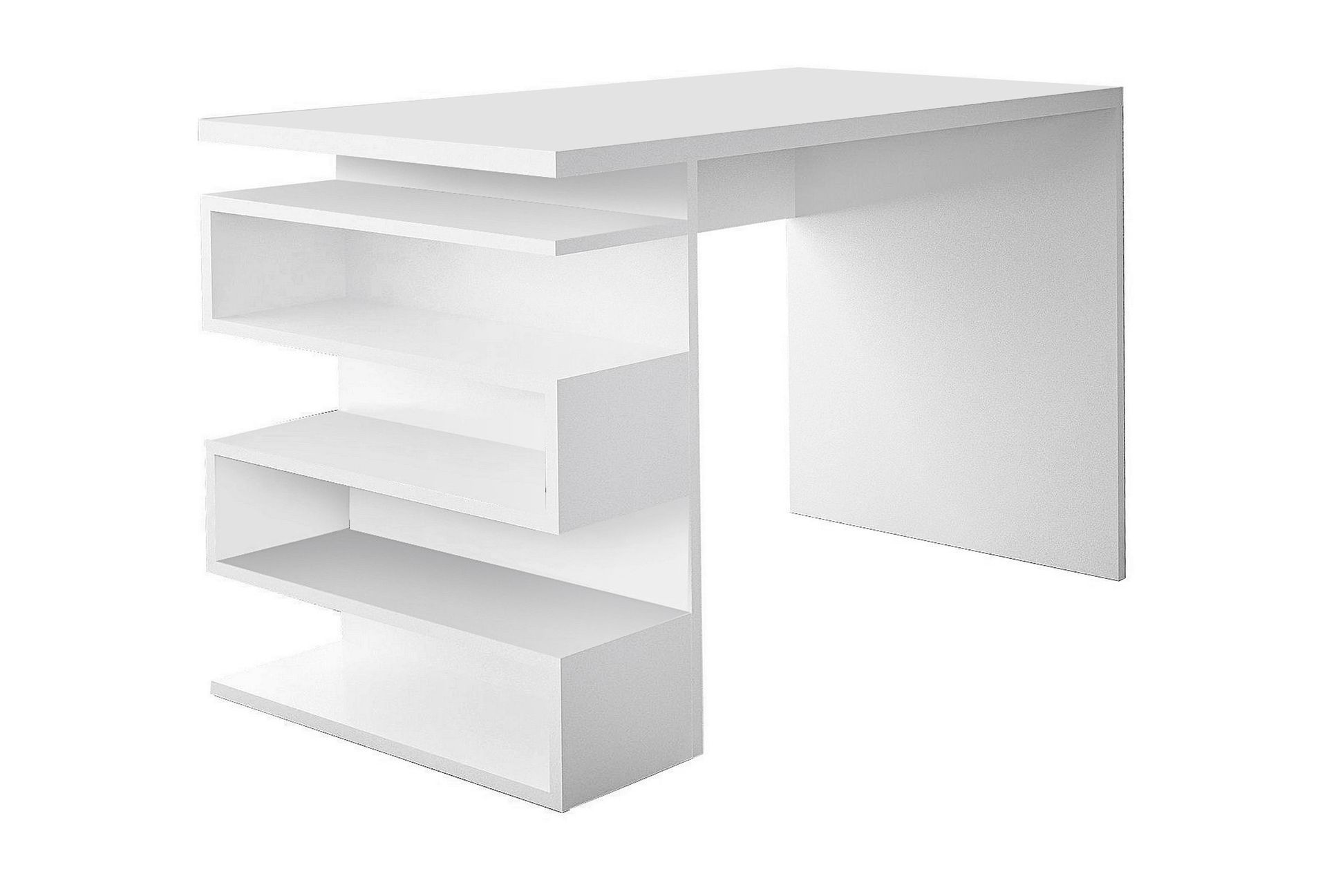 Asillane Skrivebord 120 cm med Sideoppbevaring - Hvit - Møbler - Bord - Kontorbord - Skrivebord