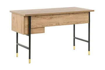 Assaria Skrivebord 120 cm med Oppbevaring 2 Skuffer - Lyst Tre - Møbler - Bord - Kontorbord - Skrivebord