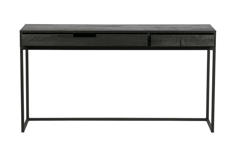 Atila Skrivebord 140 cm med Oppbevaringsskuffer, Eik/Svart