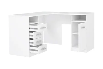 Baacwood skrivebord 125 cm - Hvit - Møbler - Bord - Kontorbord - Skrivebord - Hjørneskrivebord