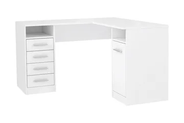 Baacwood skrivebord 125 cm - Hvit - Møbler - Bord - Kontorbord - Skrivebord - Hjørneskrivebord