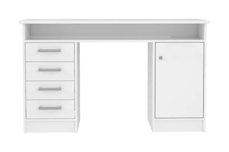 Baacwood Skrivebord 126 cm - Hvit - Møbler - Bord - Kontorbord - Skrivebord