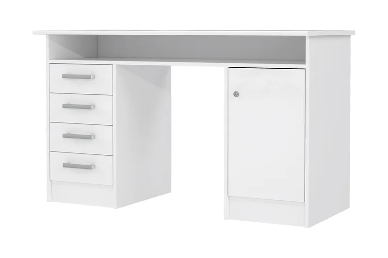 Baacwood Skrivebord 126 cm - Hvit - Møbler - Bord - Kontorbord - Skrivebord