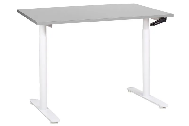 Banner Skrivebord 72x120 cm, Grå/Hvit