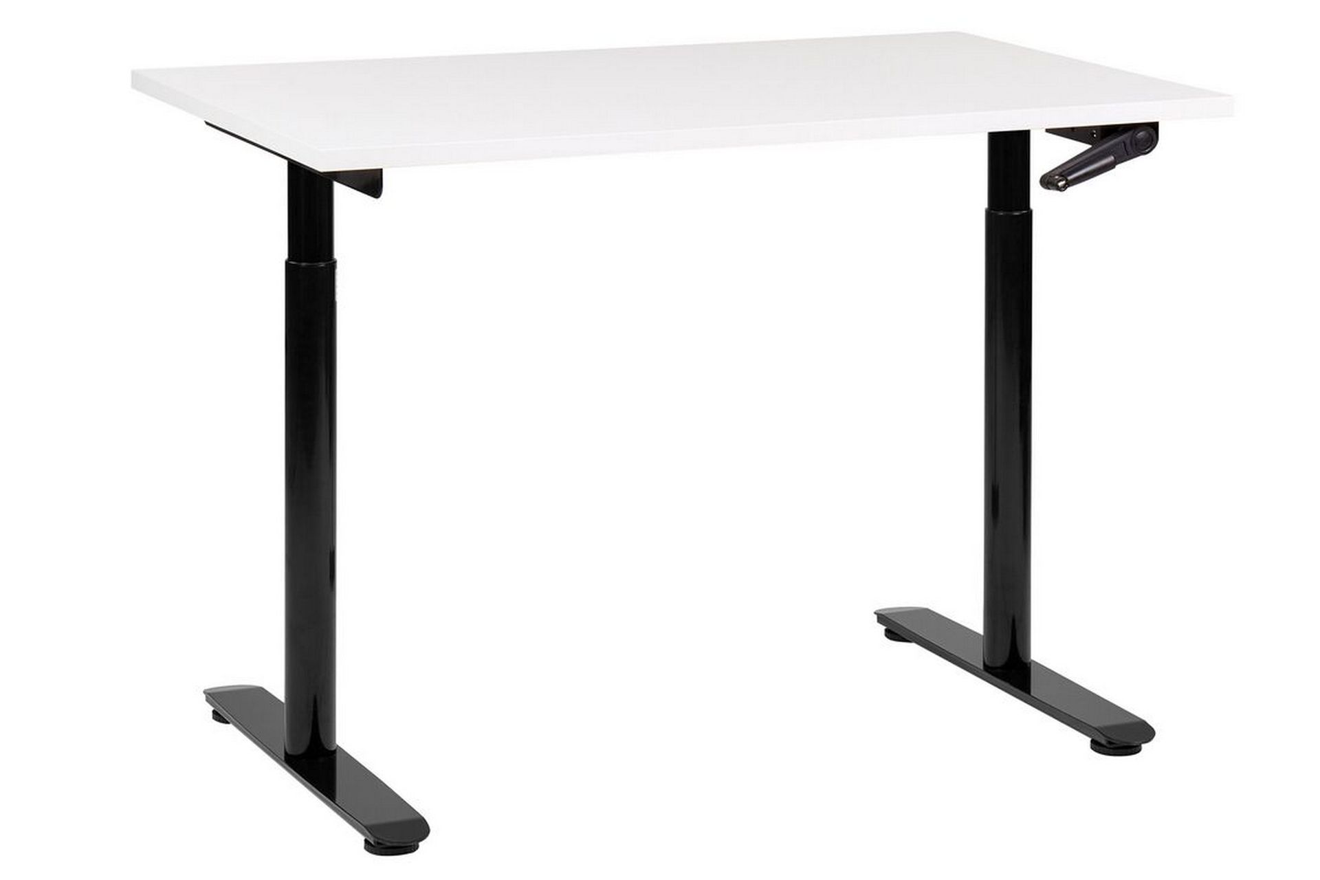 Banner Skrivebord 72x120 cm - Hvit/Svart - Møbler - Bord - Kontorbord - Skrivebord - Hev og senkbart skrivebord
