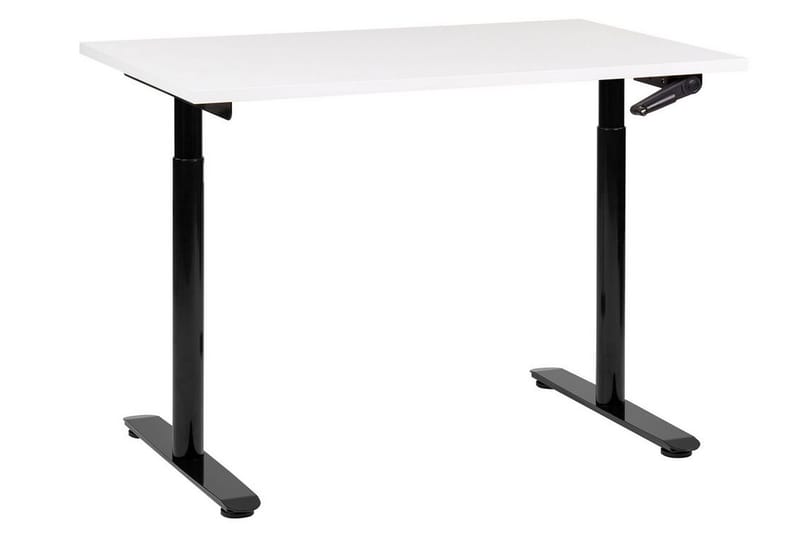 Banner Skrivebord 72x120 cm - Hvit/Svart - Møbler - Bord - Kontorbord - Skrivebord - Hev og senkbart skrivebord