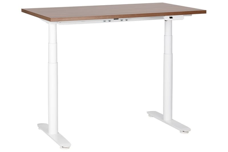 Banner Skrivebord 72x120 cm - Mørkt tre/Hvit - Møbler - Bord - Kontorbord - Skrivebord - Hev og senkbart skrivebord