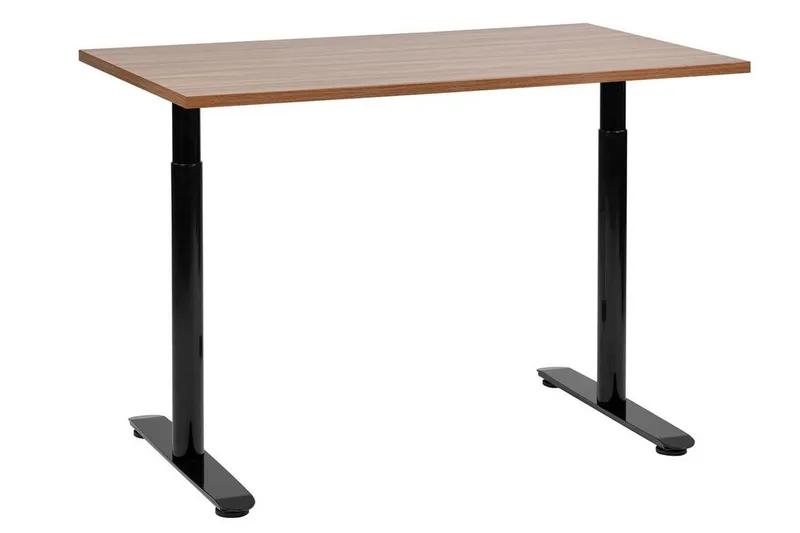 Banner Skrivebord 72x120 cm, Mørkt tre/Svart