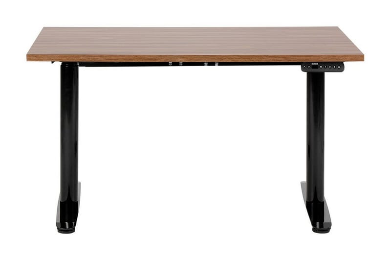Banner Skrivebord 72x120 cm - Mørkt tre/Svart - Møbler - Bord - Kontorbord - Skrivebord - Hev og senkbart skrivebord
