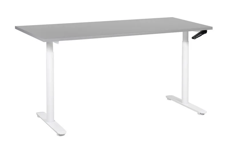 Banner Skrivebord 72x160 cm, Grå/Hvit