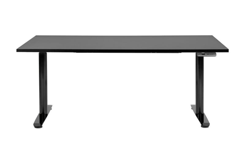 Banner Skrivebord 72x160 cm i Tre med Metallben - Svart - Møbler - Bord - Kontorbord - Skrivebord - Hev og senkbart skrivebord