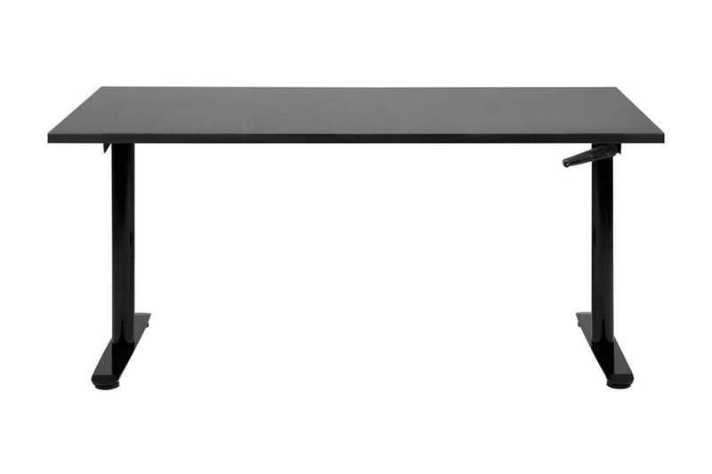 Banner Skrivebord 72x160 cm i Tre med Metallunderstell - Svart - Møbler - Bord - Kontorbord - Skrivebord - Hev og senkbart skrivebord