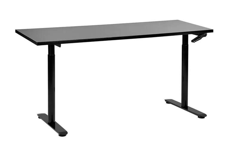 Banner Skrivebord 72x160 cm i Tre med Metallunderstell, Svart