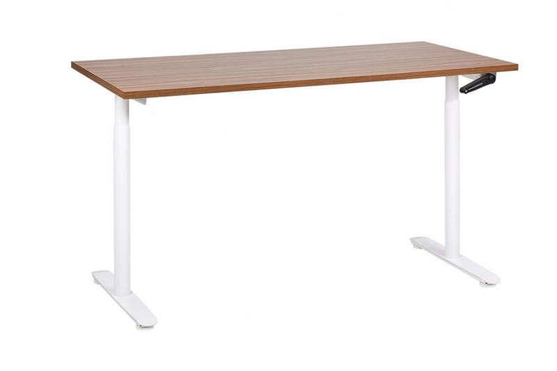 Banner Skrivebord 72x160 cm, Mørkt tre/Hvit