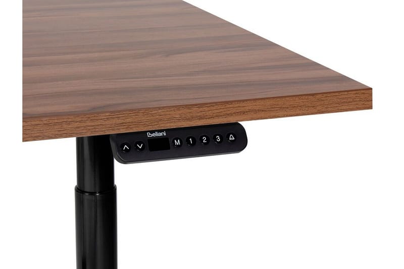 Banner Skrivebord 72x160 cm - Mørkt tre/Svart - Møbler - Bord - Kontorbord - Skrivebord - Hev og senkbart skrivebord