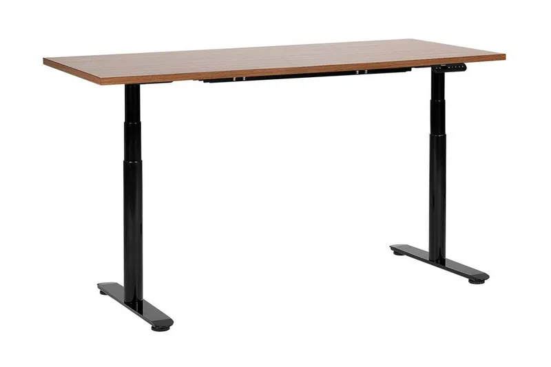 Banner Skrivebord 72x160 cm, Mørkt tre/Svart