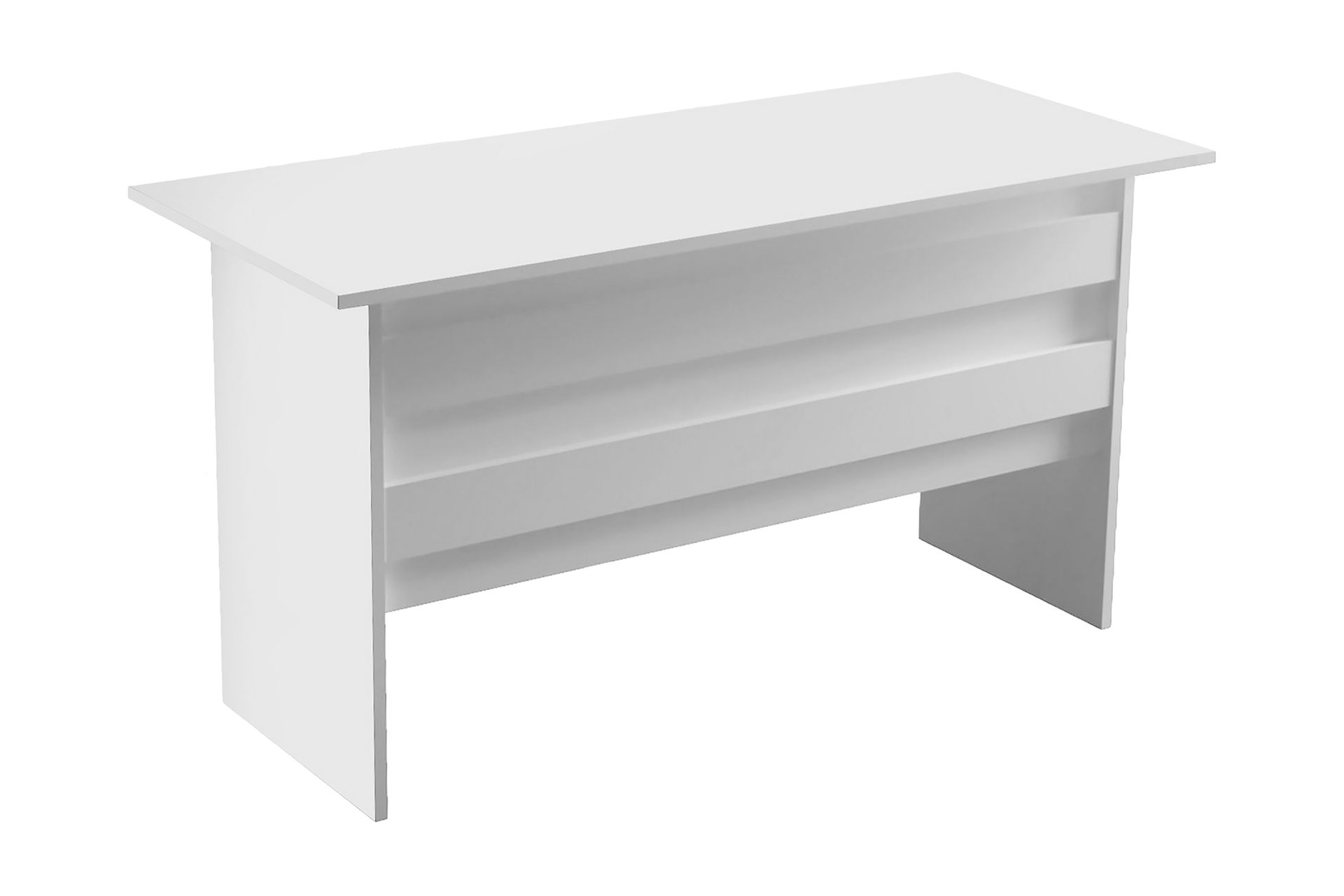 Barrock Skrivebord 140 cm - Hvit - Møbler - Bord - Kontorbord - Skrivebord