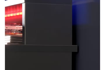 Bays Gaming Skrivebord 160 cm med Oppbevaring 2 Hyller - Svart - Møbler - Bord - Kontorbord - Skrivebord