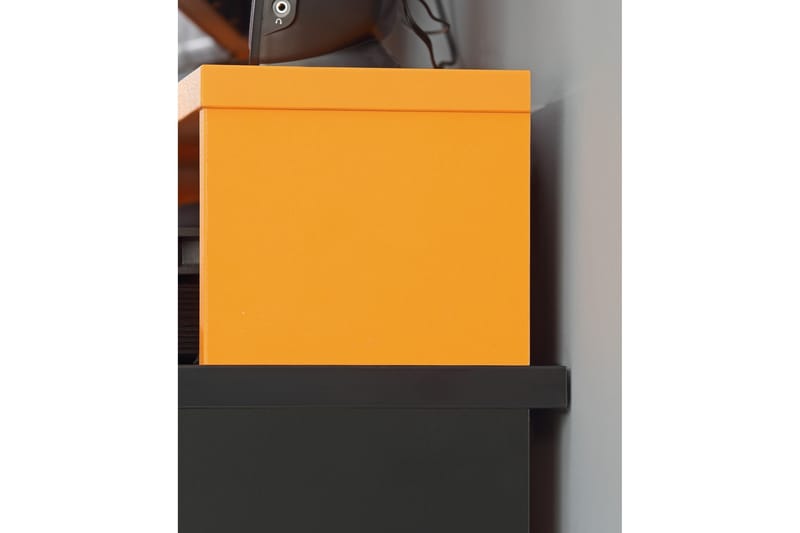 Bays Gaming Skrivebord 160 cm med Oppbevaringshylle - Svart/Oransje - Skrivebord - Databord