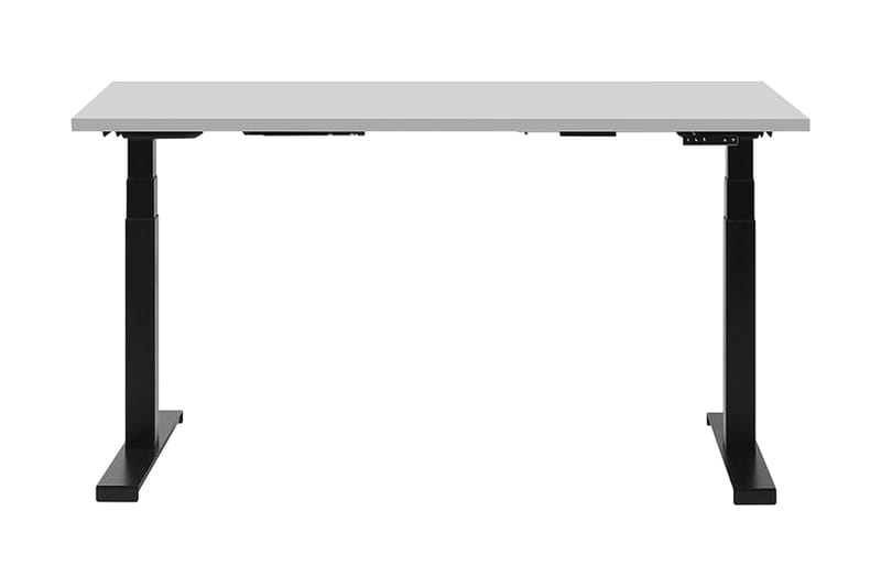 Belluton Skrivebord 130 cm Elektriskt Justerbart - Grå/Svart - Hev og senkbart skrivebord - Skrivebord