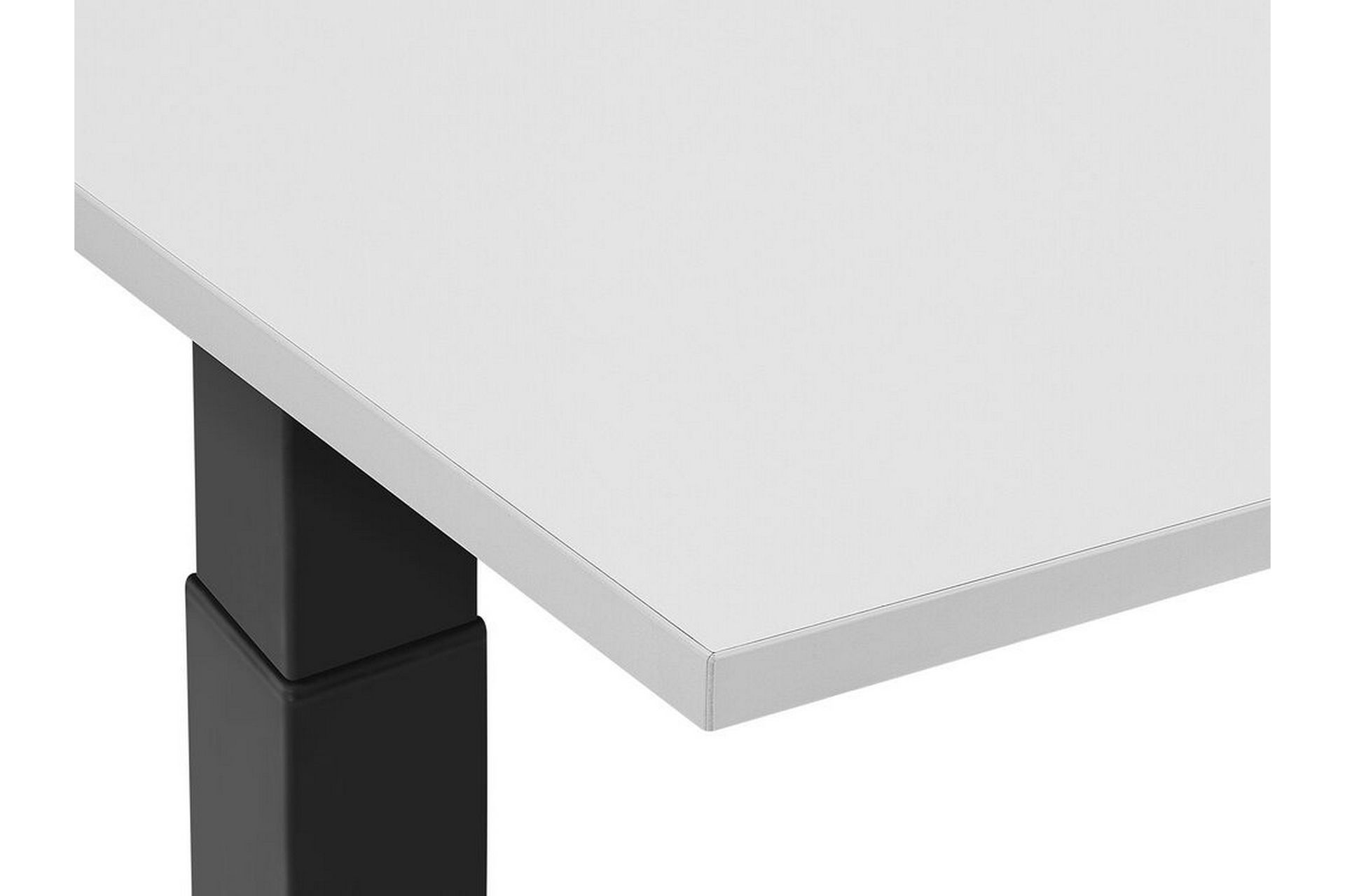 Belluton Skrivebord 130 cm Elektriskt Justerbart - Grå/Svart - Møbler - Bord - Kontorbord - Skrivebord - Hev og senkbart skrivebord