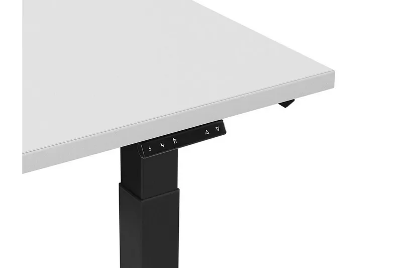 Belluton Skrivebord 130 cm Elektriskt Justerbart - Grå/Svart - Møbler - Bord - Kontorbord - Skrivebord - Hev og senkbart skrivebord