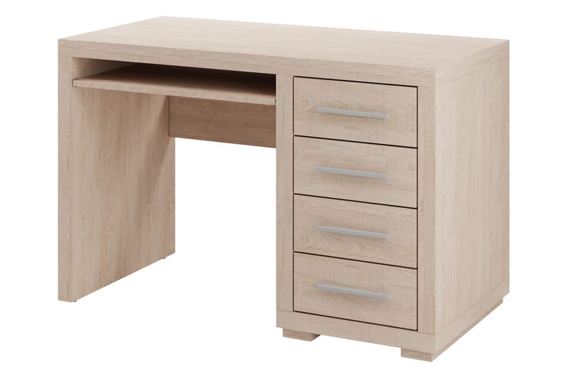 Benavila Skrivebord 120 cm med Oppbevaring 4 Skuffer - Beige/Grå - Møbler - Bord - Kontorbord - Skrivebord