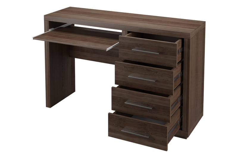 Benavila Skrivebord 120 cm med Oppbevaring 4 Skuffer - Eikfarge/Brun - Møbler - Bord - Kontorbord - Skrivebord