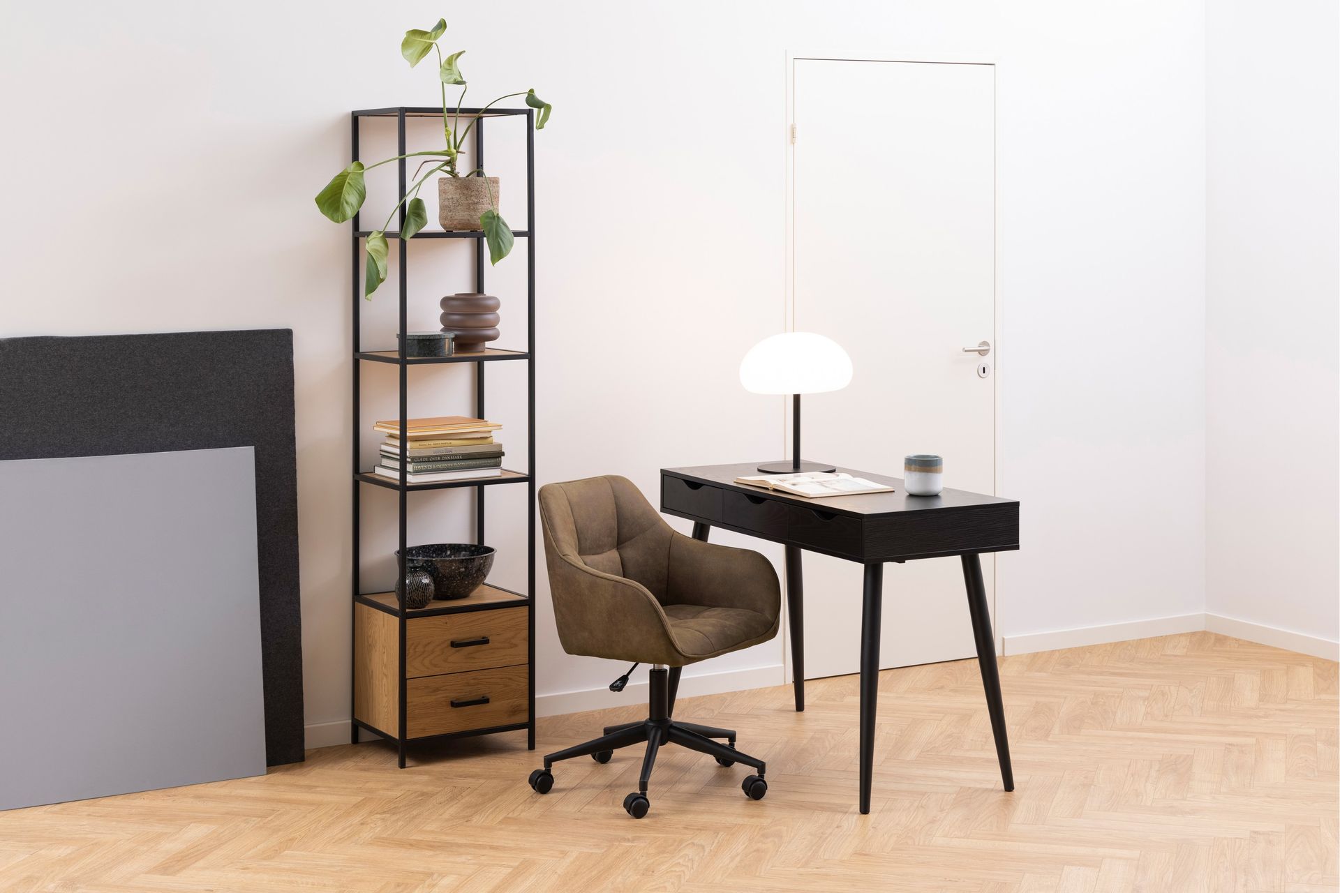 Bernard Skrivebord 110x110 cm - Sort - Møbler - Bord - Kontorbord - Skrivebord
