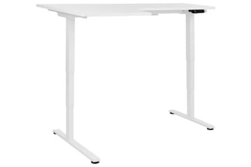 Bina L-formet Skrivebord 109x160 cm i Malt Tre - Hvit - Møbler - Bord - Kontorbord - Skrivebord - Hev og senkbart skrivebord