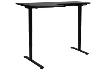 Bina L-formet Skrivebord 109x160 cm i Malt Tre - Svart - Møbler - Bord - Kontorbord - Skrivebord - Hev og senkbart skrivebord