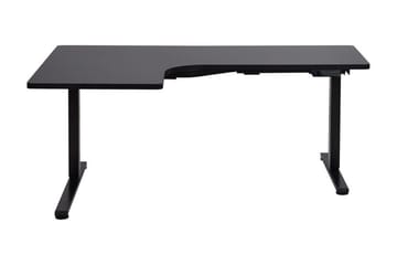 Bina L-formet Skrivebord 109x160 cm i Malt Tre - Svart - Møbler - Bord - Kontorbord - Skrivebord - Hev og senkbart skrivebord