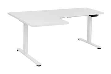 Bina Skrivebord 109x160 cm - Hvit - Møbler - Bord - Kontorbord - Skrivebord - Hev og senkbart skrivebord