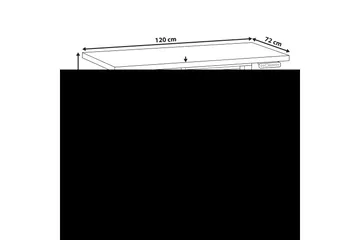 Bina Skrivebord 72x120 cm - Grå/Hvit - Møbler - Bord - Kontorbord - Skrivebord - Hev og senkbart skrivebord