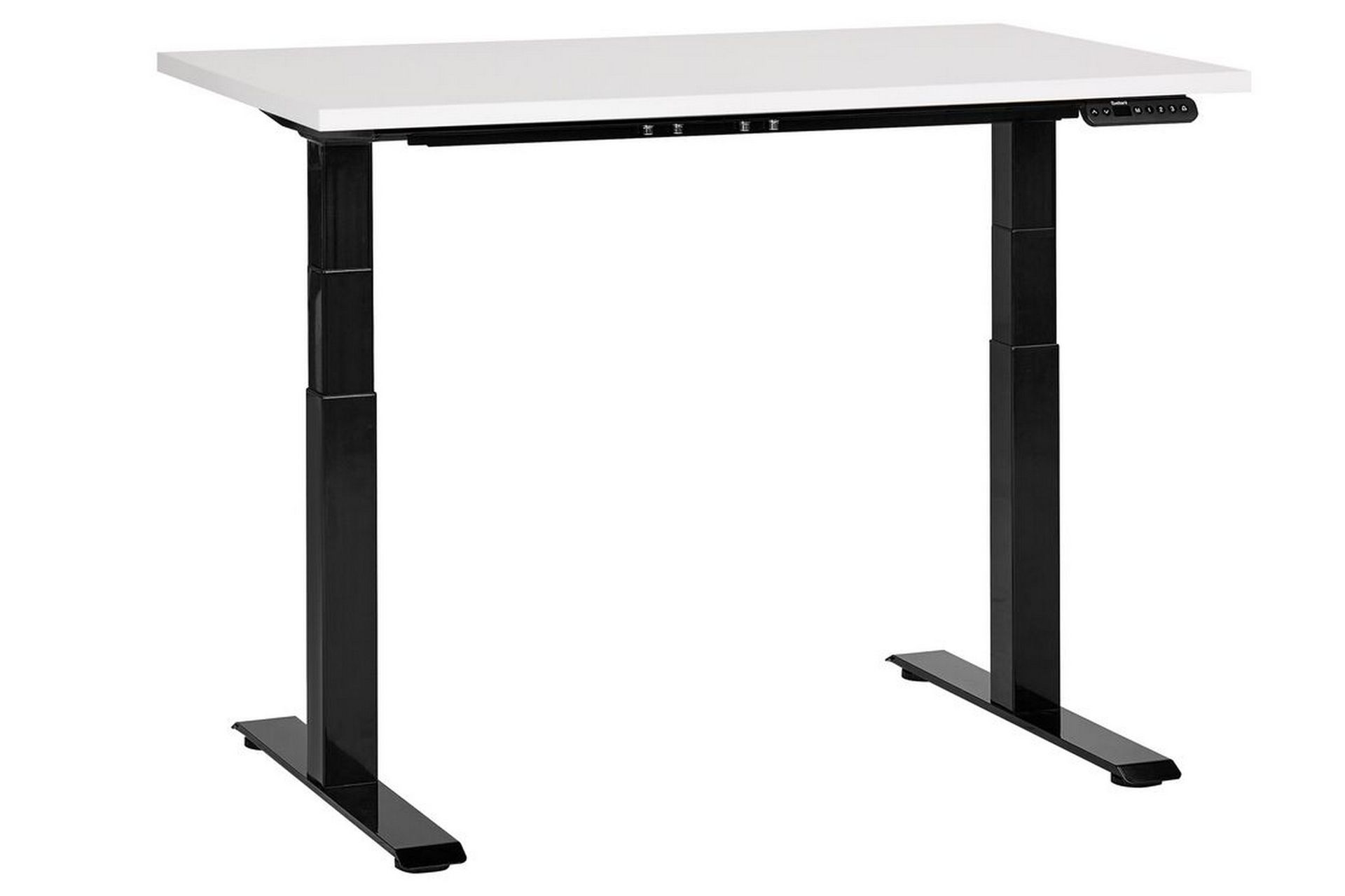 Bina Skrivebord 72x120 cm - Hvit/Svart - Møbler - Bord - Kontorbord - Skrivebord - Hev og senkbart skrivebord
